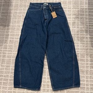 Rudy Jude Dark Blue Wide Leg Denim Jeans